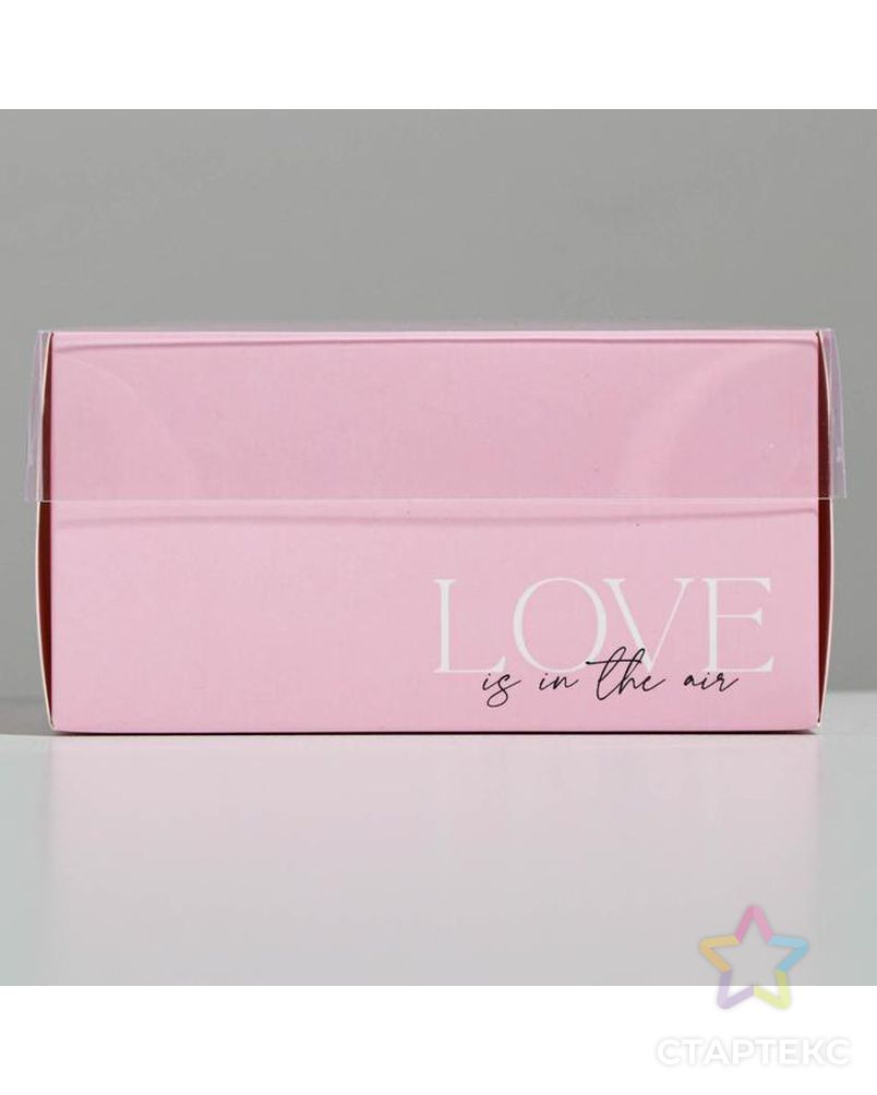 Коробка для кондитерских изделий с PVC крышкой Love, 12 х 6 х 11,5 см арт. СМЛ-91607-1-СМЛ0005080461 2