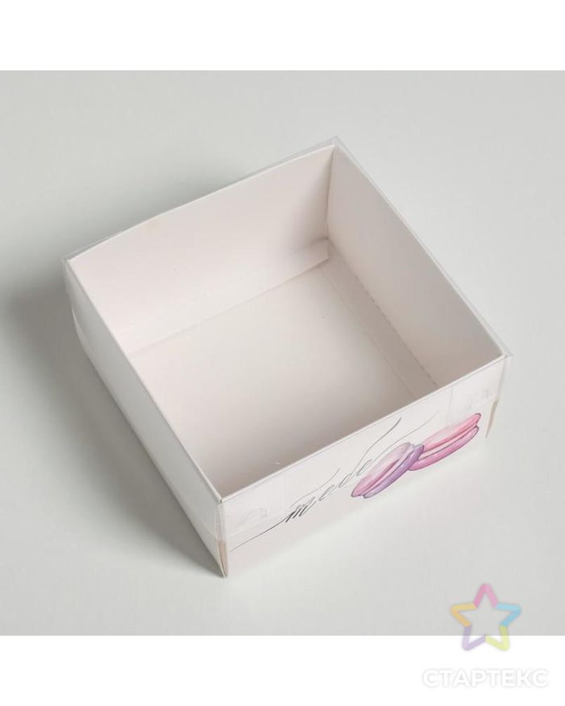 Коробка для кондитерских изделий с PVC крышкой «Тебе», 12 х 6 х 11,5 см арт. СМЛ-105413-1-СМЛ0005080466 3