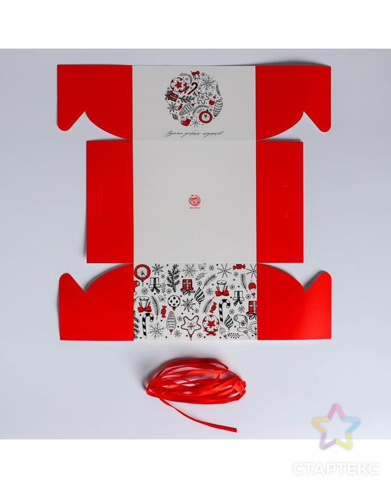 Коробка для капкейка «Время добрых подарков», 23 × 16 × 10 см арт. СМЛ-101620-2-СМЛ0005080518