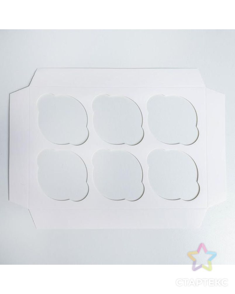 Коробка для капкейка With best wishes, 16 × 8 × 7.5 см арт. СМЛ-101627-2-СМЛ0005080534 4