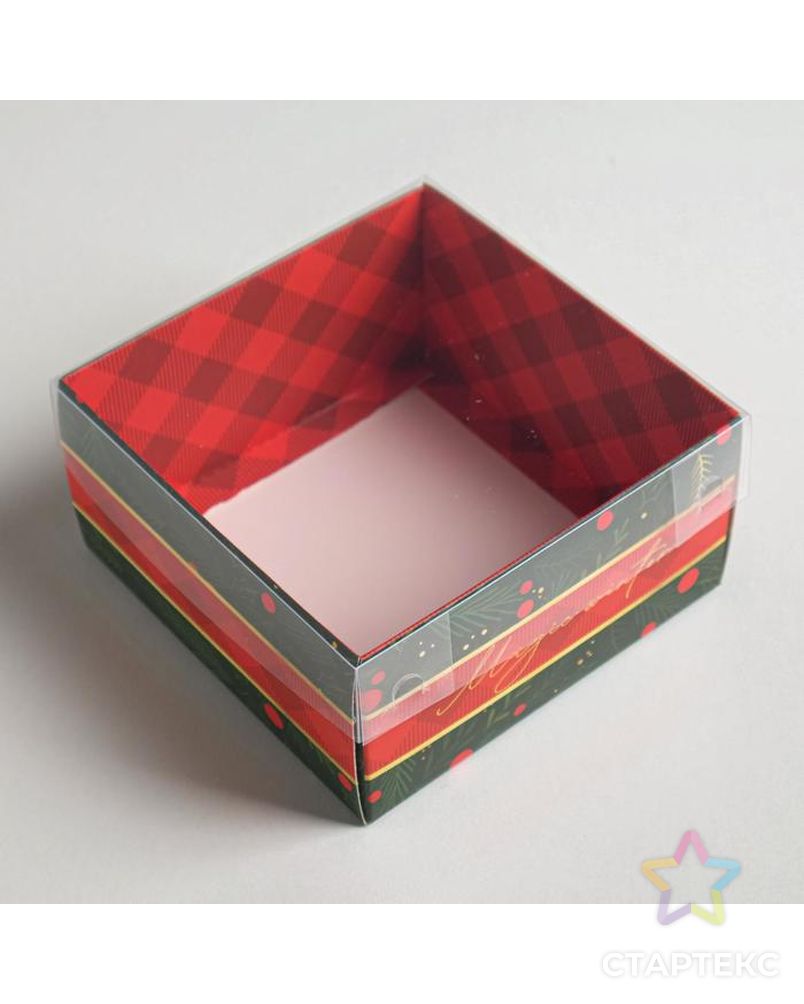 Коробка для кондитерских изделий с PVC крышкой Magic winter, 12 х 6 х 11,5 см арт. СМЛ-92478-1-СМЛ0005084117