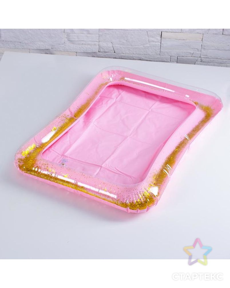 Надувная песочница с блёстками, 60х45 см, цвет розовый арт. СМЛ-122046-1-СМЛ0005088595 1