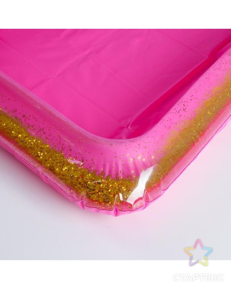 Надувная песочница с блёстками, 60х45 см, цвет ярко-розовый арт. СМЛ-122049-1-СМЛ0005088598 2