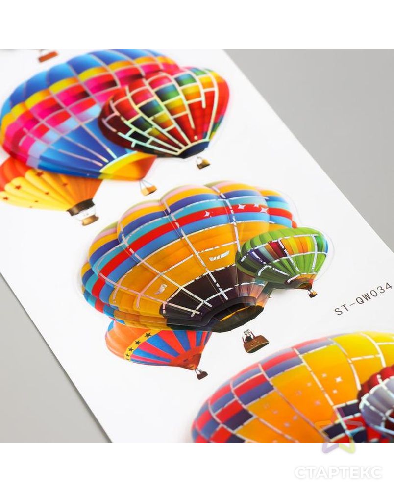 Наклейка пластик "Воздушные шары" серебристые линии МИКС 42,5х12,5 см арт. СМЛ-39743-1-СМЛ0005090651 2