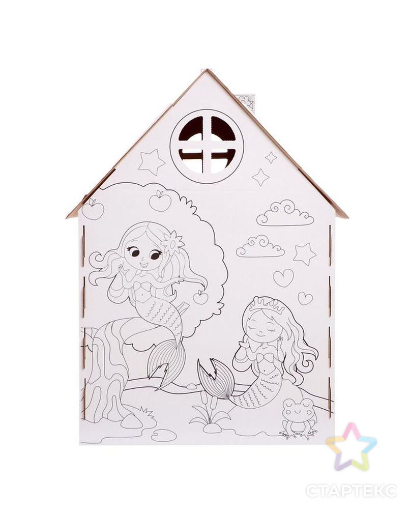 Дом-раскраска из картона "Милые принцессы" арт. СМЛ-109446-1-СМЛ0005091383