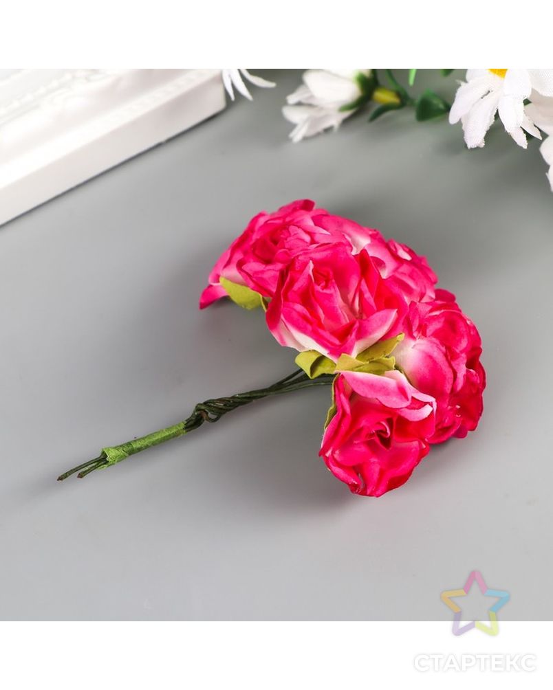Декоративные цветы "Рукоделие" бумага, фиолетовый арт. СМЛ-127490-1-СМЛ0005094014