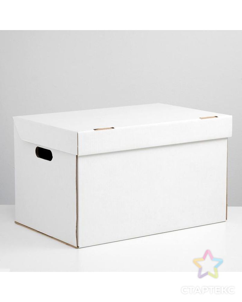 Коробка для хранения, белая, 50 х 34 х 30 см арт. СМЛ-86246-1-СМЛ0005094810 1