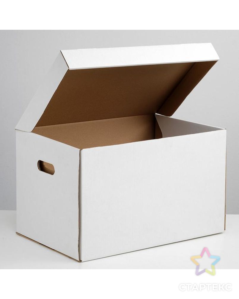 Коробка для хранения, белая, 50 х 34 х 30 см арт. СМЛ-86246-1-СМЛ0005094810 2