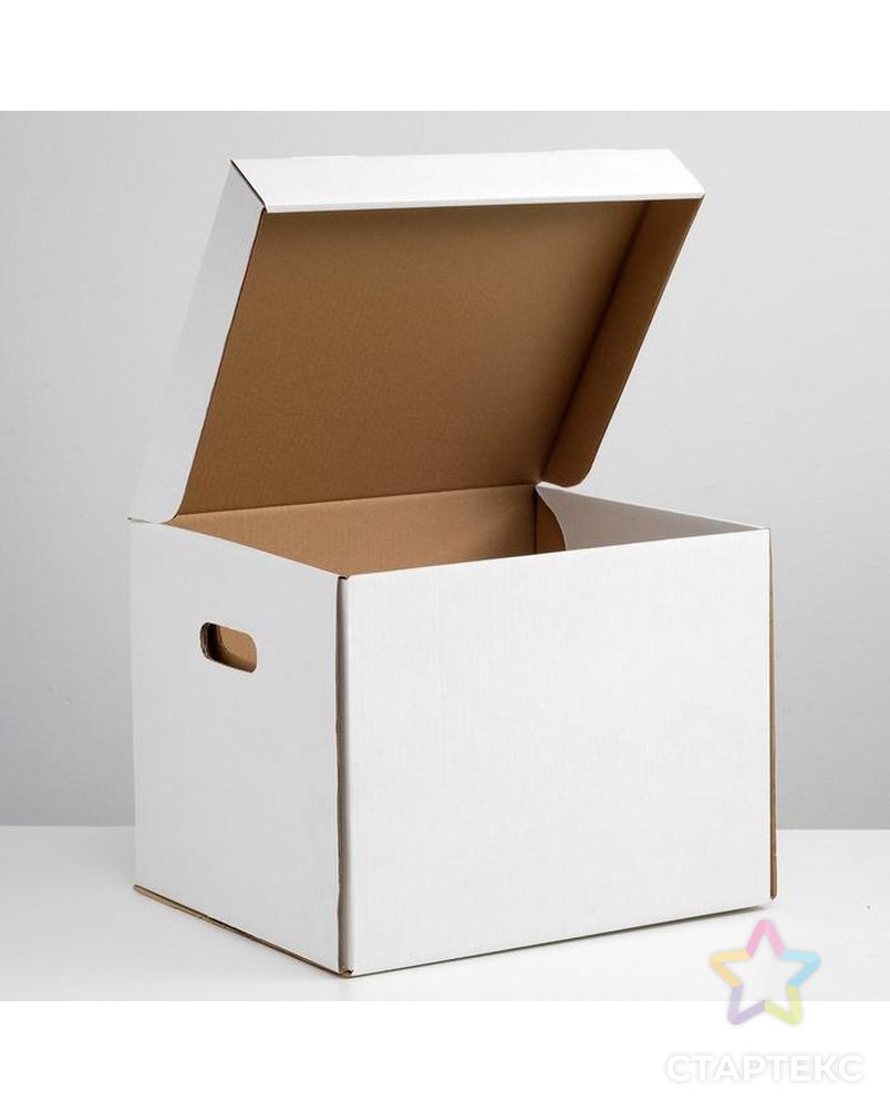 Коробка для хранения, белая, 40 х 34 х 30 см арт. СМЛ-86248-1-СМЛ0005094812 3