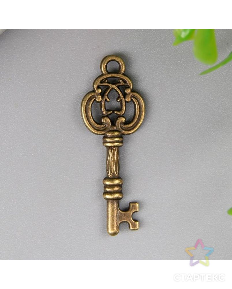 Подвеска "Ключ" состаренная бронза 1х2,5 см арт. СМЛ-41734-1-СМЛ0005095849 1