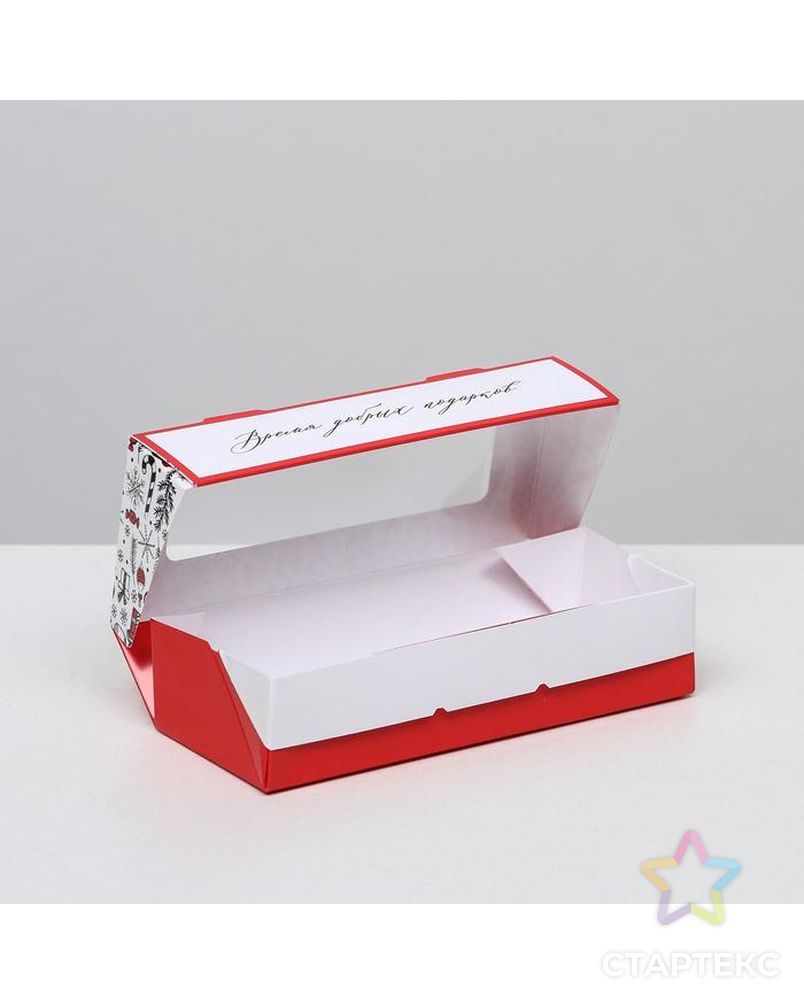 Коробка складная «Время добрых подарков», 20 × 12 × 4 см арт. СМЛ-101577-3-СМЛ0005097353