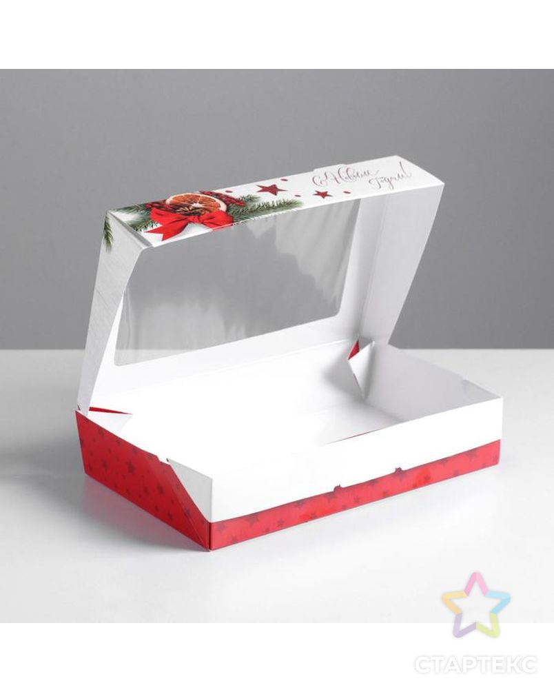 Коробка складная «С новым годом!», 20 × 12 × 4 см арт. СМЛ-101604-1-СМЛ0005097363 3