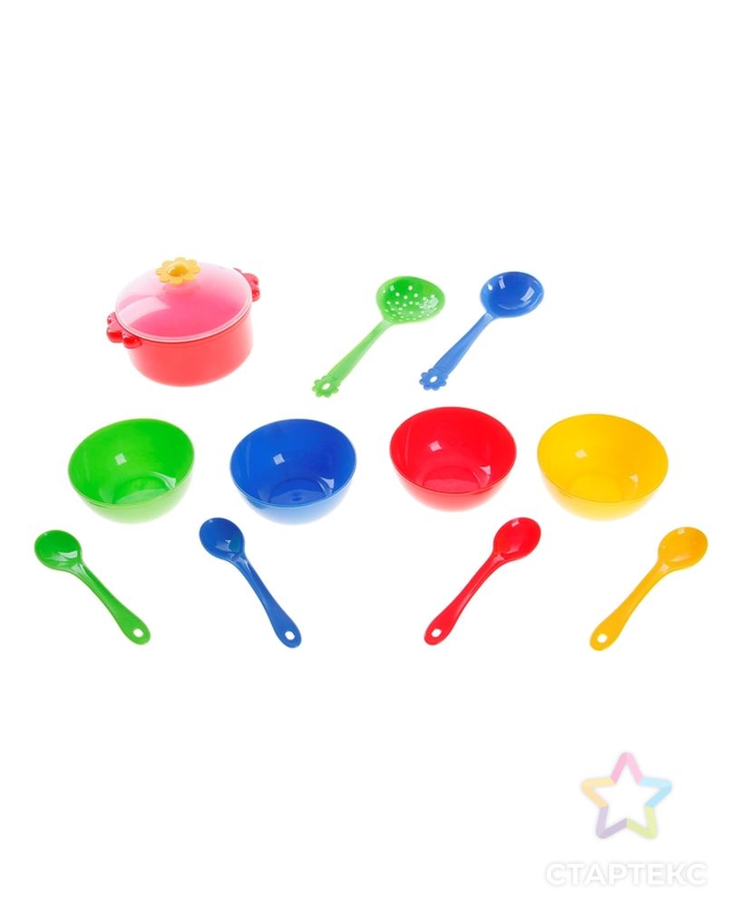 Набор посуды столовый «Ромашка», 12 предметов, цвета МИКС арт. СМЛ-60949-1-СМЛ0000509791 2