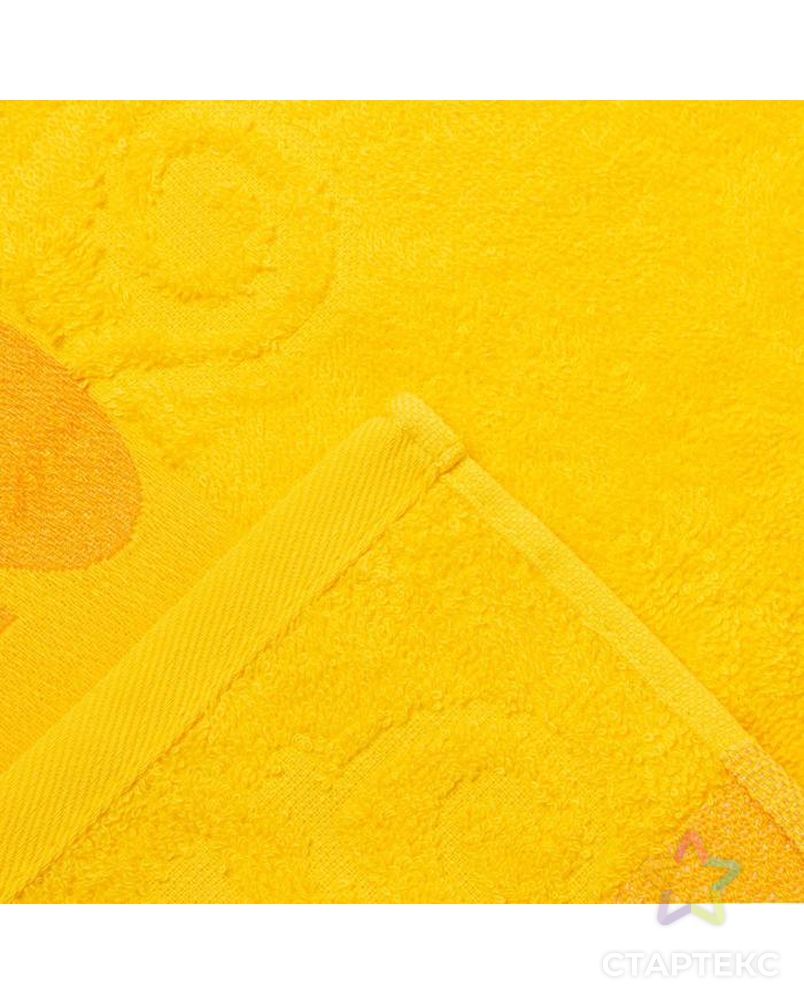 Полотенце махровое с бодюром «Кошки» цвет жёлтый, 50х90см арт. СМЛ-35535-2-СМЛ0005099664