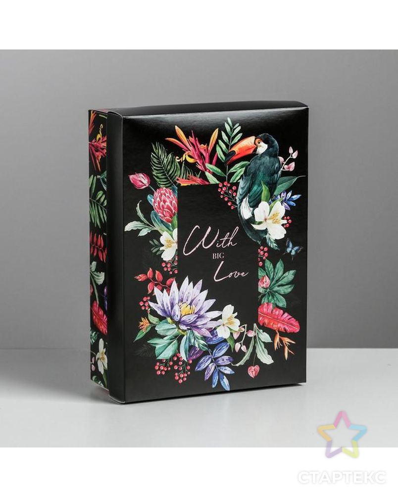 Коробка складная «Цветочный сад»,  21 × 15 × 7 см арт. СМЛ-89391-1-СМЛ0005111277 1