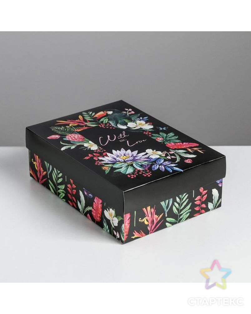 Коробка складная «Цветочный сад»,  21 × 15 × 7 см арт. СМЛ-89391-1-СМЛ0005111277 4