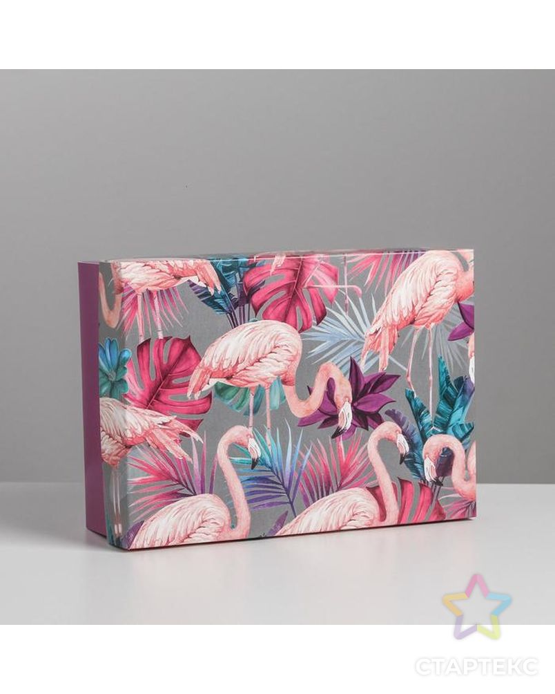 Коробка складная «Фламинго»,  21 × 15 × 7 см арт. СМЛ-89392-1-СМЛ0005111278 1