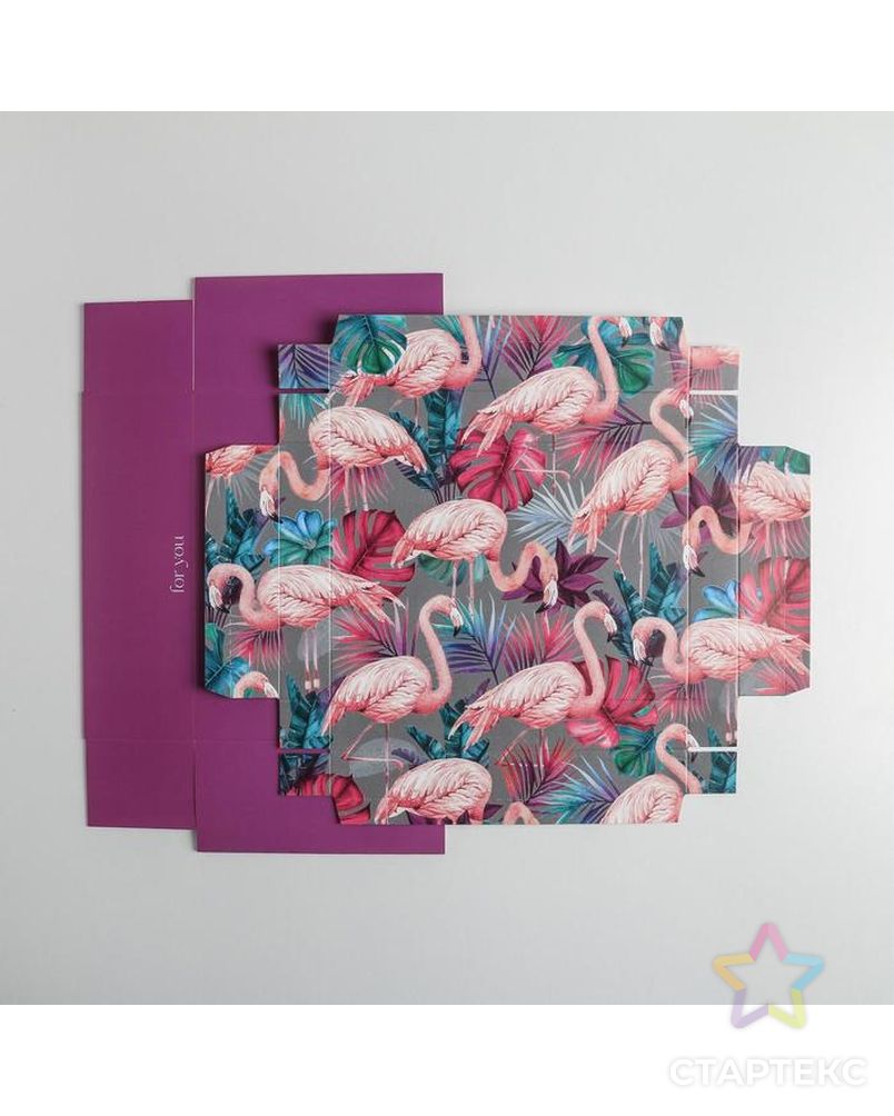 Коробка складная «Фламинго»,  21 × 15 × 7 см арт. СМЛ-89392-1-СМЛ0005111278 6