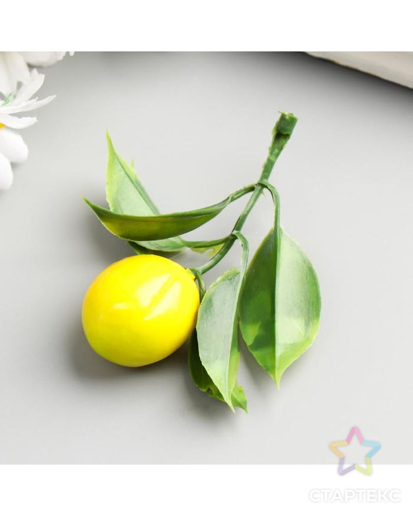 Декор для творчества "Лимон с листьями" набор 10 шт 7х2,4х2,4 см арт. СМЛ-111171-1-СМЛ0005112592