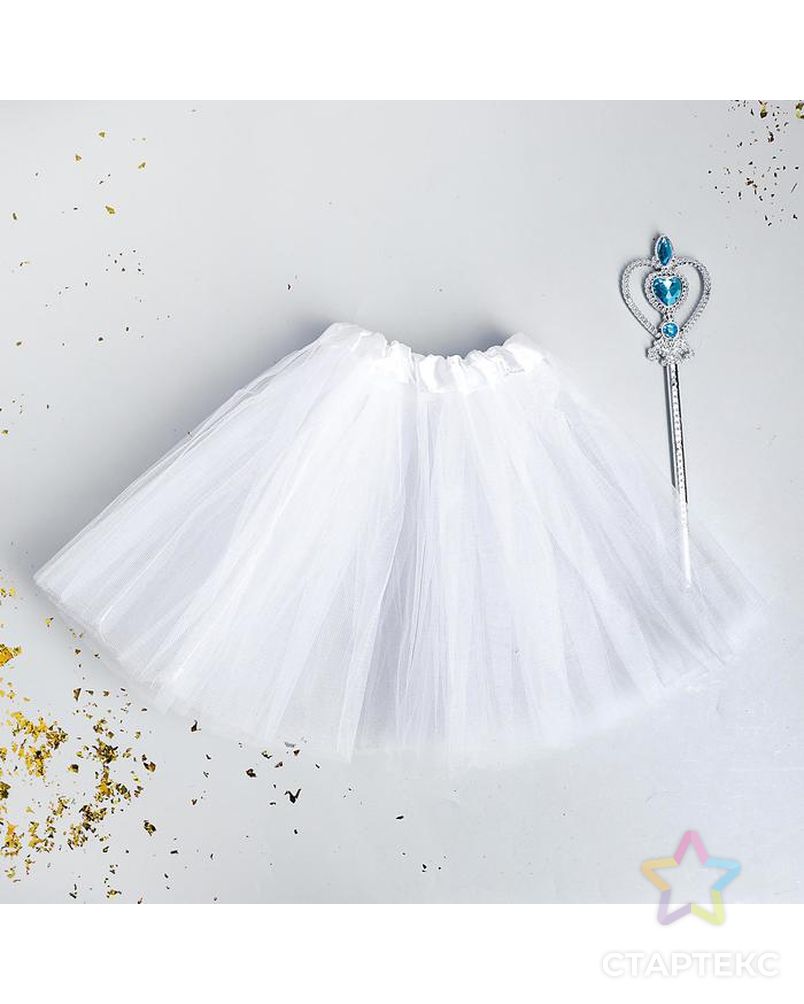 Карнавальный набор «Снежинка» палочка, юбка арт. СМЛ-123176-1-СМЛ0005113333