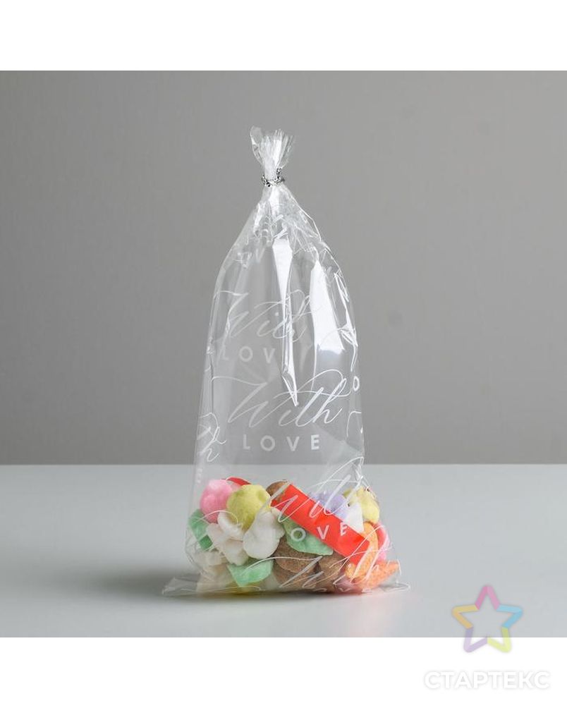 Пакет подарочный пластиковый «Для тебя», 15 х 30 см арт. СМЛ-101581-4-СМЛ0005120466 1