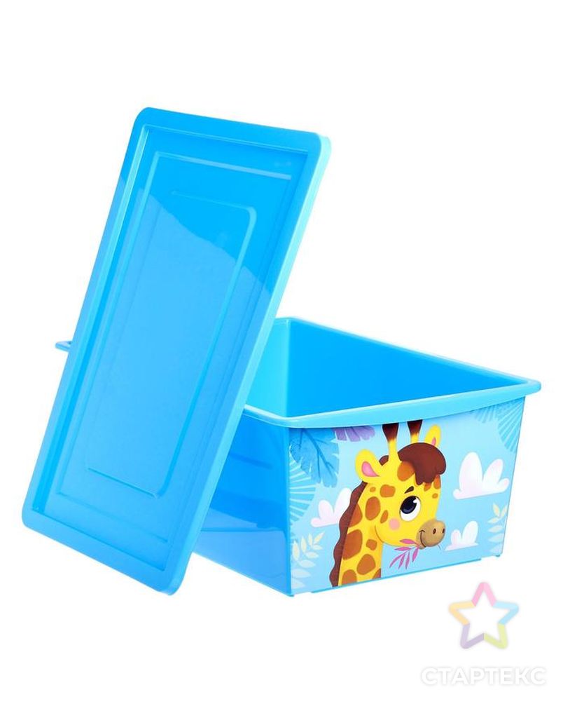 Ящик универсальный для хранения с крышкой, объем 30 л, цвет голубой арт. СМЛ-87222-1-СМЛ0005122421 3
