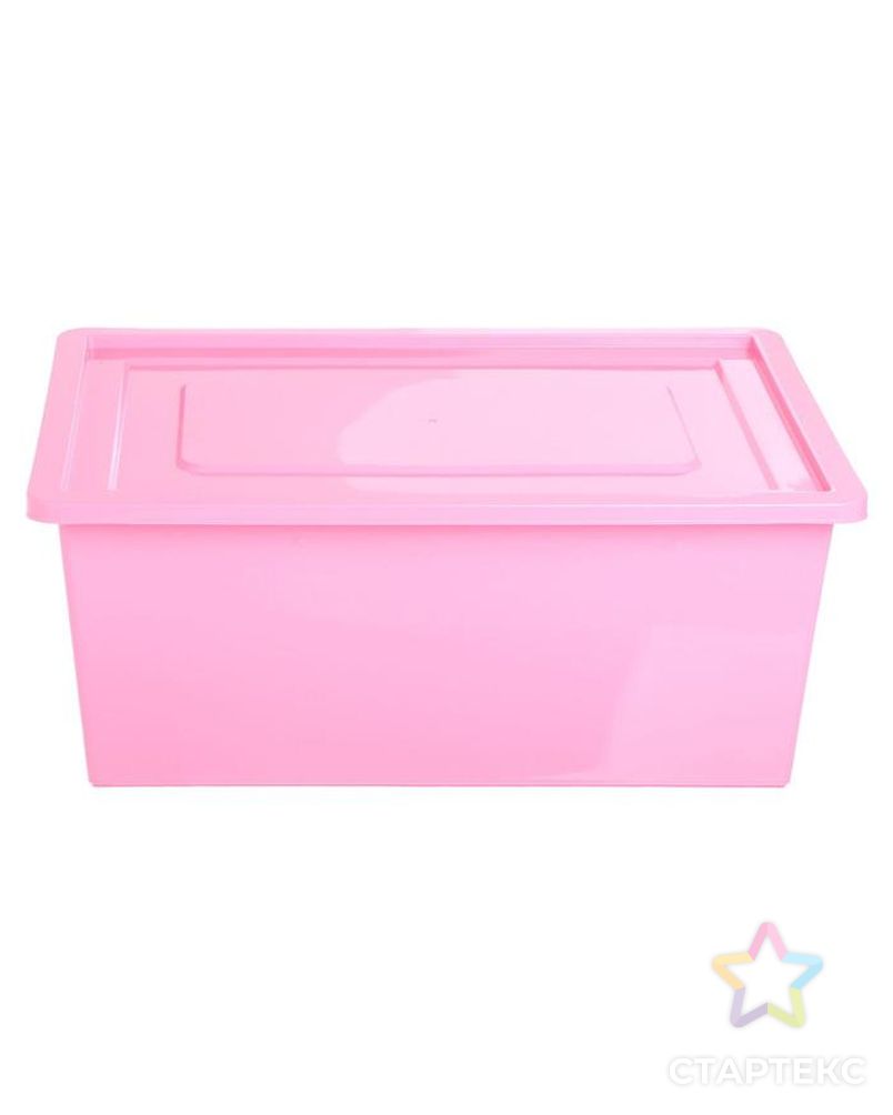 Ящик универсальный для хранения с крышкой, объем 30 л, цвет розовый арт. СМЛ-87225-1-СМЛ0005122424 4