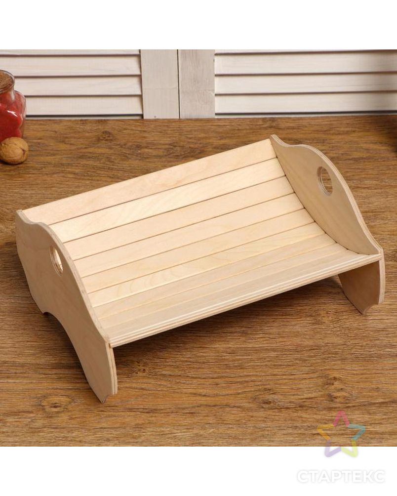 Хлебная корзинка деревянная "Колосок", 29×24×13.5 см арт. СМЛ-218505-1-СМЛ0005122669 2