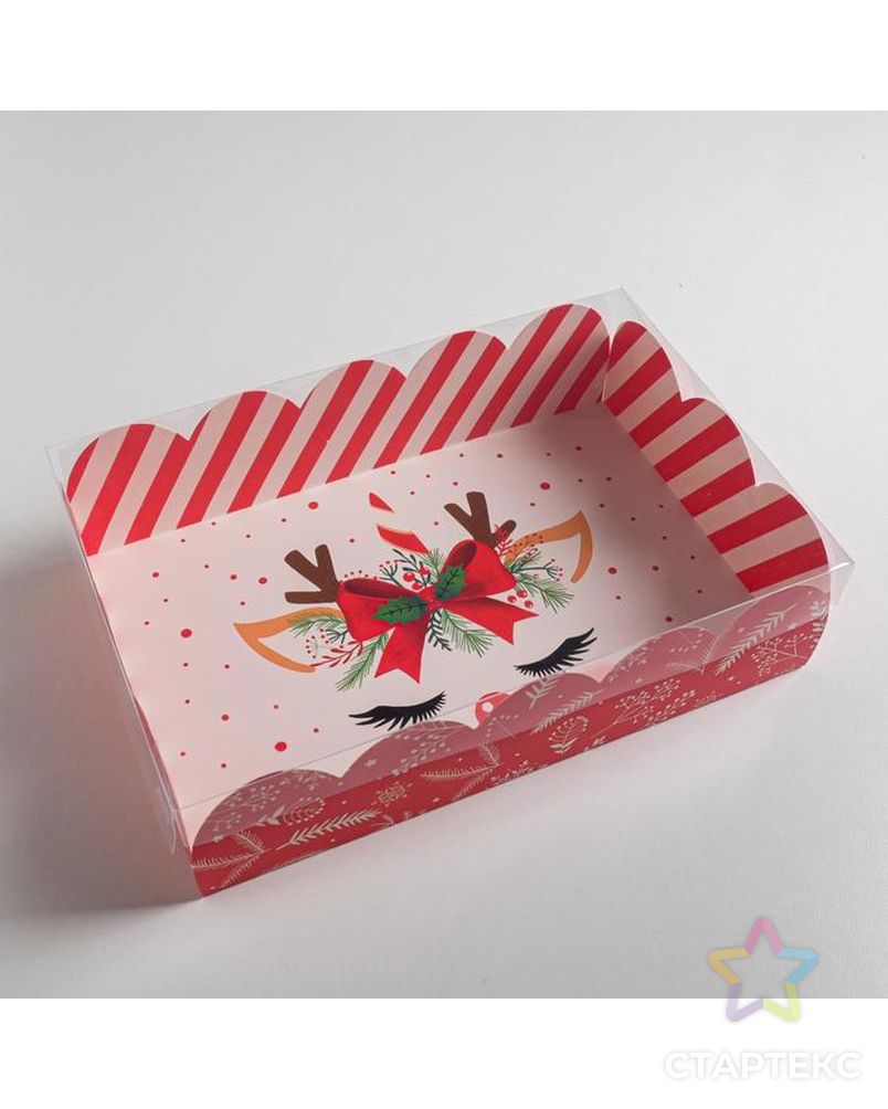 Коробка подарочная с PVC крышкой «Подарок», 20 × 30 × 8 см арт. СМЛ-92489-1-СМЛ0005126994 2