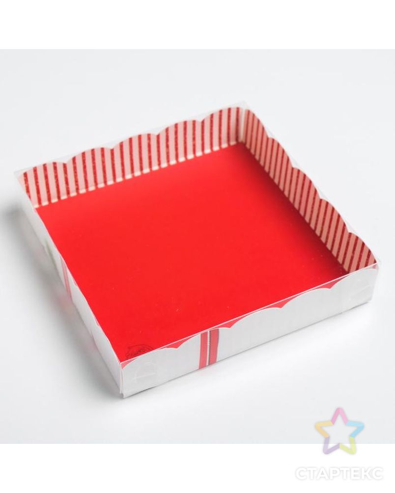 Коробка для кондитерских изделий с PVC крышкой «С Новым Годом!», 15 х 15 х 3 см арт. СМЛ-93773-1-СМЛ0005128817 3