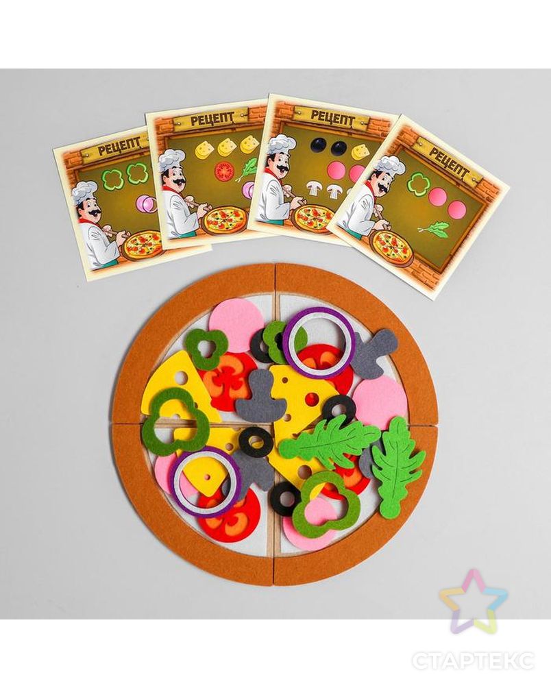 Игровой набор из фетра «Пицца» арт. СМЛ-86798-1-СМЛ0005130273 1