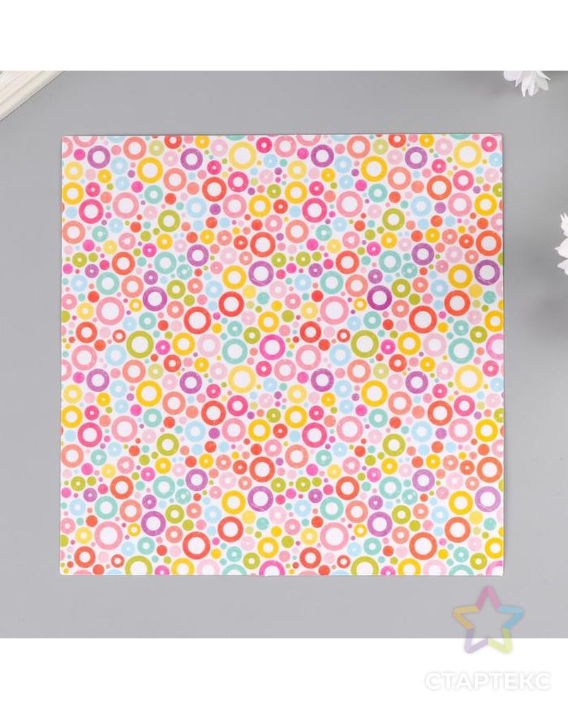 Цветная WASHI-бумага для декора "ЛЕТО",15х15см,самоклеящаяся набор 12 листов, 6 дизайнов арт. СМЛ-212482-1-СМЛ0005132694 3