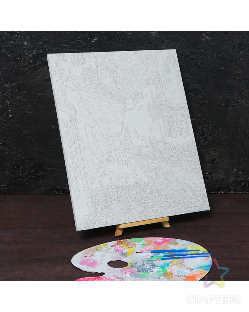 Картина по номерам на холсте с подрамником «Ночная терраса кафе» Винсент ван Гог 40х50 см арт. СМЛ-207453-1-СМЛ0005135003 3