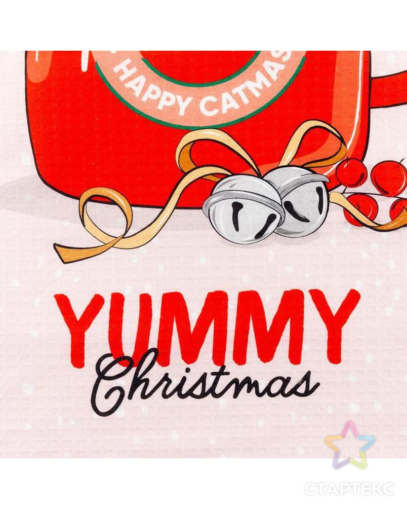 Полотенце "Этель" Yummy Christmas 40х73 см, 100% хл, вафел.полотно 164 гр/м2 арт. СМЛ-39495-1-СМЛ0005135237 3