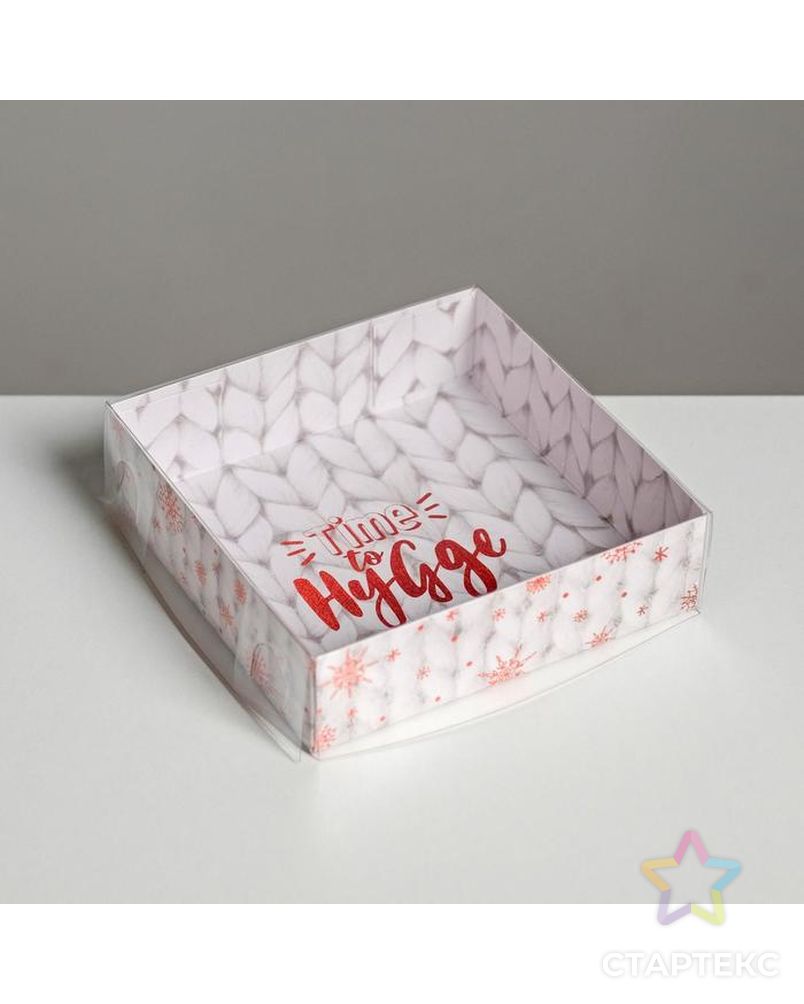 Коробка для макарун Time to Hugge, 12 × 12 × 3 см арт. СМЛ-92087-1-СМЛ0005139788 1