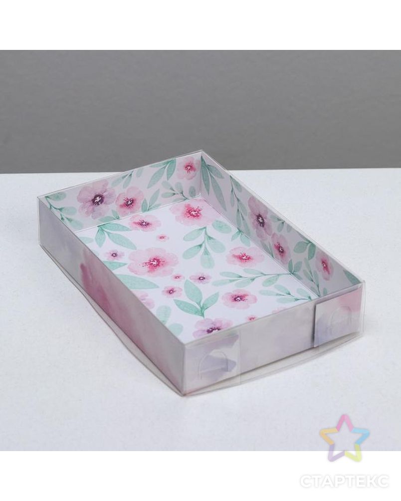 Коробка для макарун с подложками «Весенний подарок», 17 х 12 х 3 см арт. СМЛ-101817-1-СМЛ0005139816 1