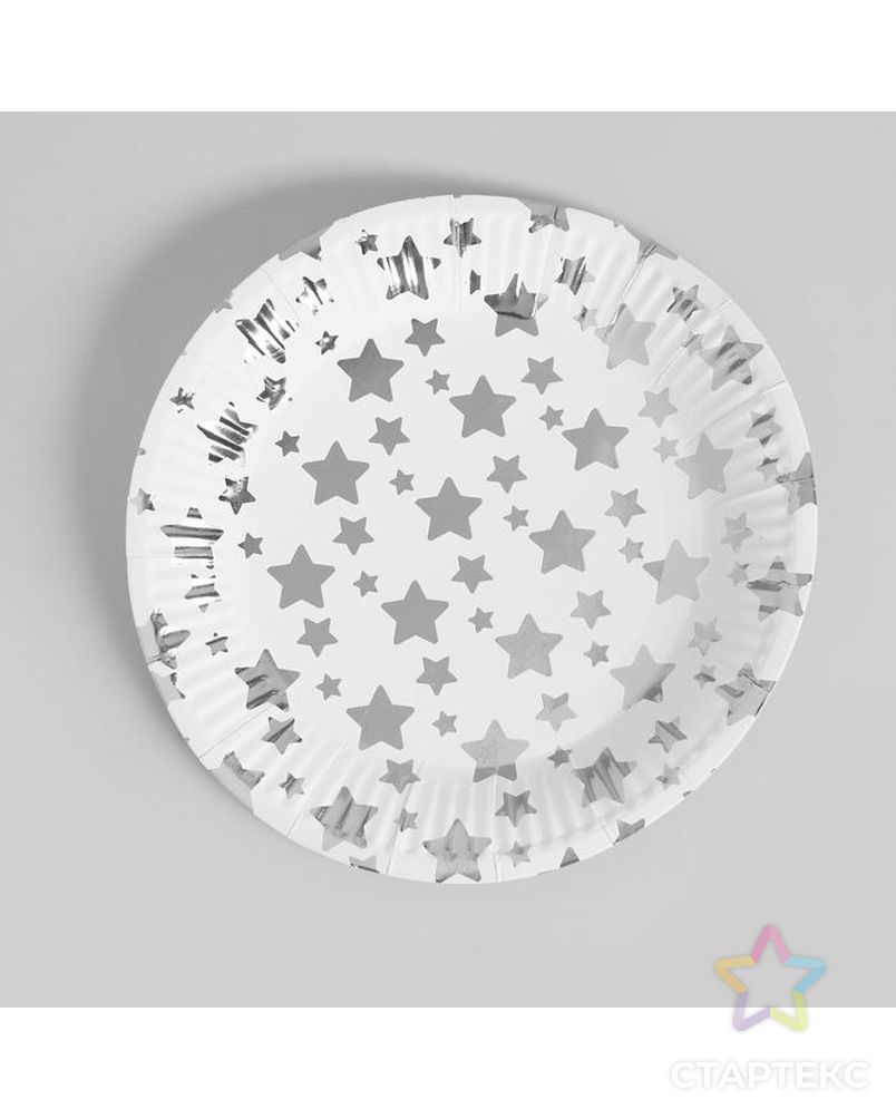 Набор посуды "С Днём Рождения" серебрянные звёзды арт. СМЛ-115382-1-СМЛ0005142351