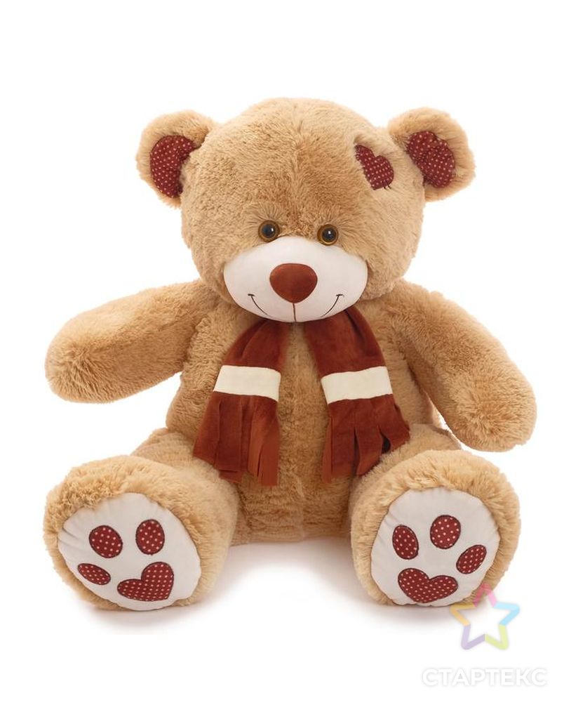 Мягкая игрушка «Медведь Тони с шарфом» кофейный, 90 см арт. СМЛ-108627-1-СМЛ0005155069 1