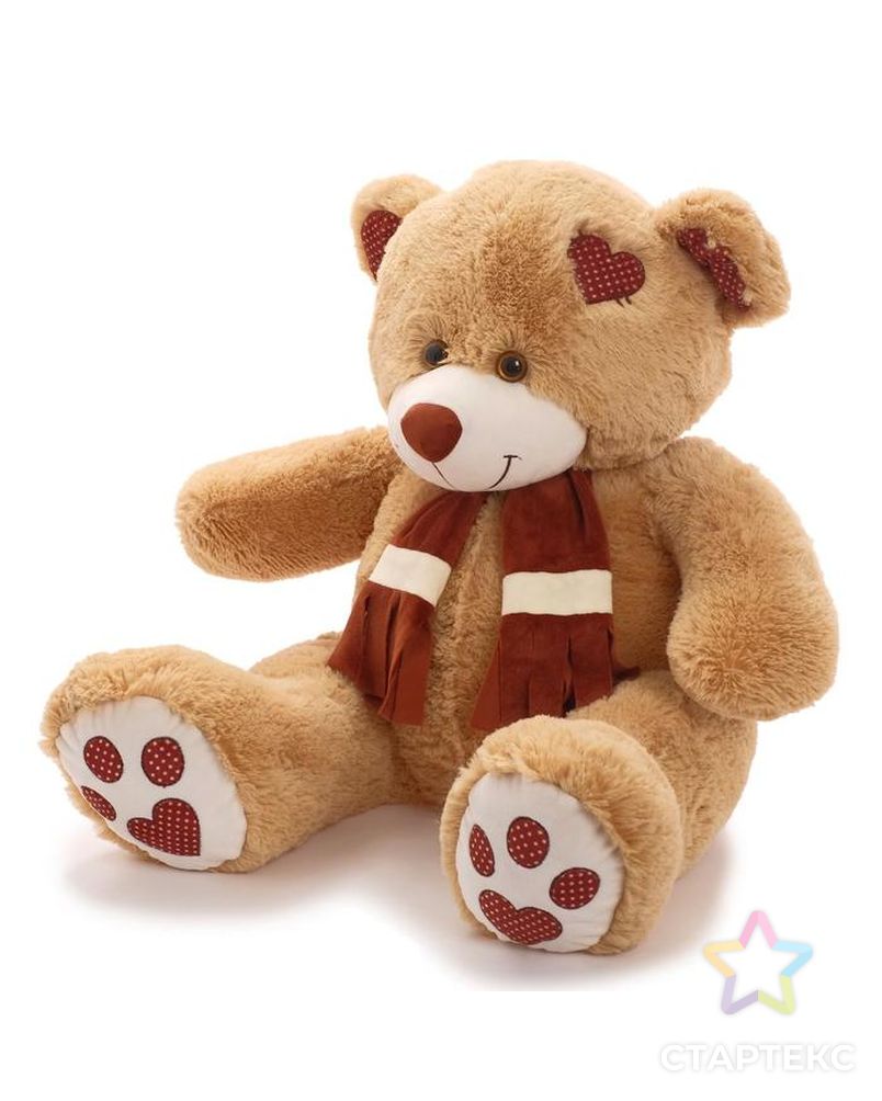 Мягкая игрушка «Медведь Тони с шарфом» кофейный, 90 см арт. СМЛ-108627-1-СМЛ0005155069 2