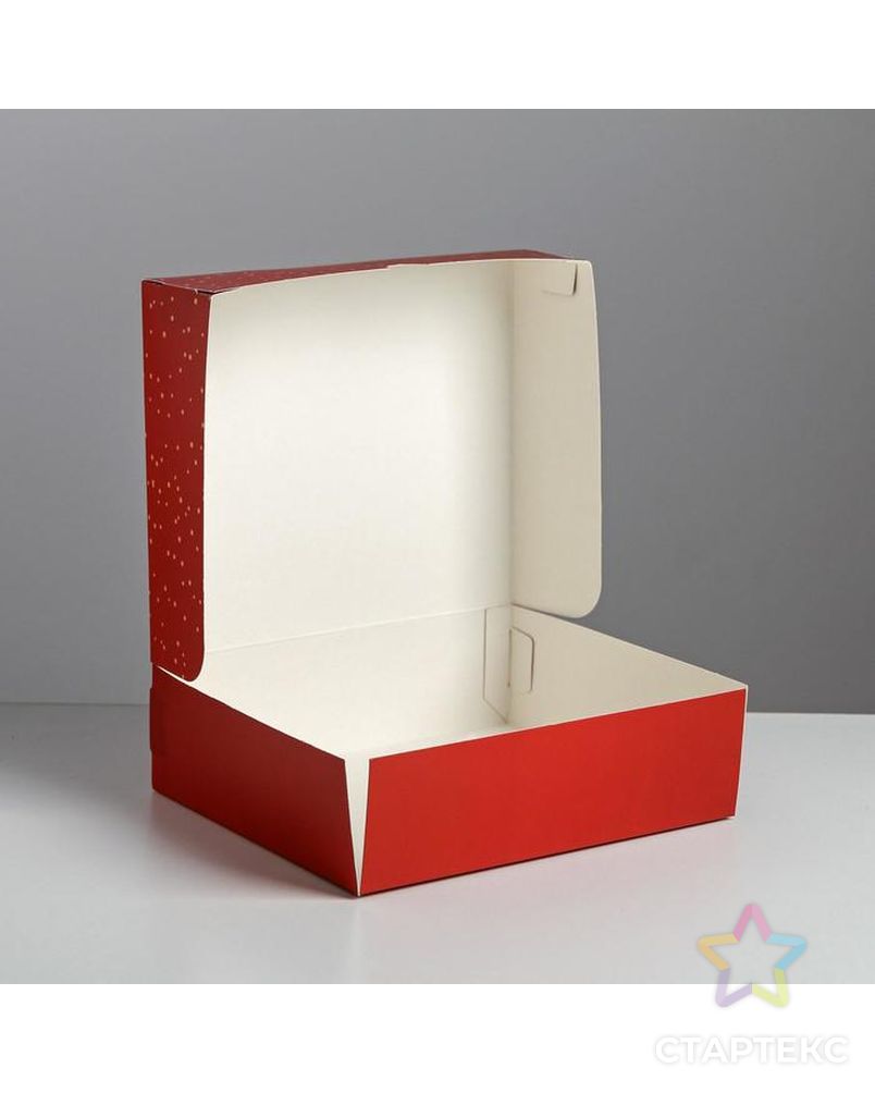 Упаковка для кондитерских изделий «Новогодняя», 20 × 17 × 6 см арт. СМЛ-89380-1-СМЛ0005155345 4