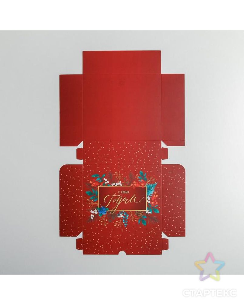Упаковка для кондитерских изделий «Новогодняя», 20 × 17 × 6 см арт. СМЛ-89380-1-СМЛ0005155345 5