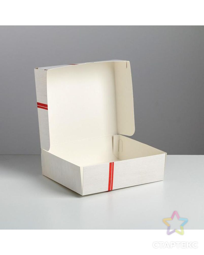 Упаковка для кондитерских изделий «Новогодний бант», 20 × 17 × 6 см арт. СМЛ-89383-1-СМЛ0005155353 4