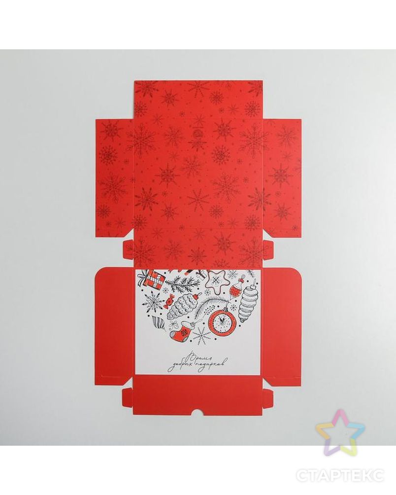 Упаковка для кондитерских изделий «Время добрых подарков», 20 × 17 × 6 см арт. СМЛ-89384-1-СМЛ0005155357 5