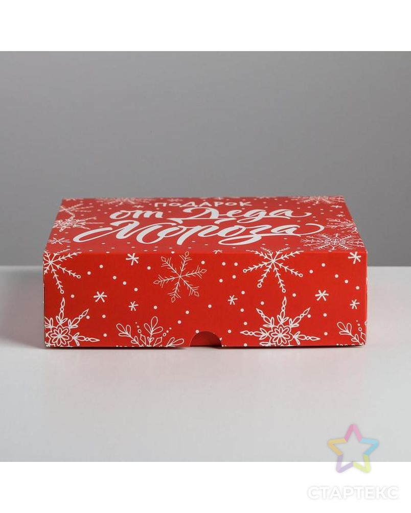 Упаковка для кондитерских изделий «Подарок от Деда Мороза», 20 × 17 × 6 см арт. СМЛ-89525-1-СМЛ0005155363 2