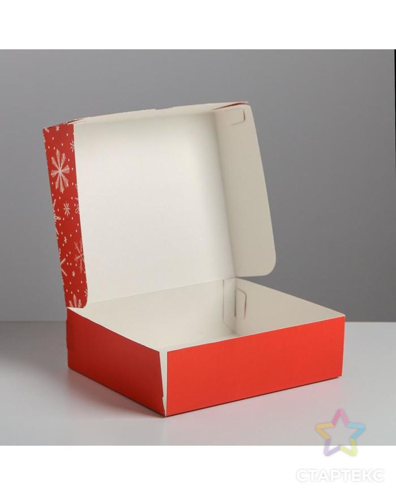 Упаковка для кондитерских изделий «Подарок от Деда Мороза», 20 × 17 × 6 см арт. СМЛ-89525-1-СМЛ0005155363 4