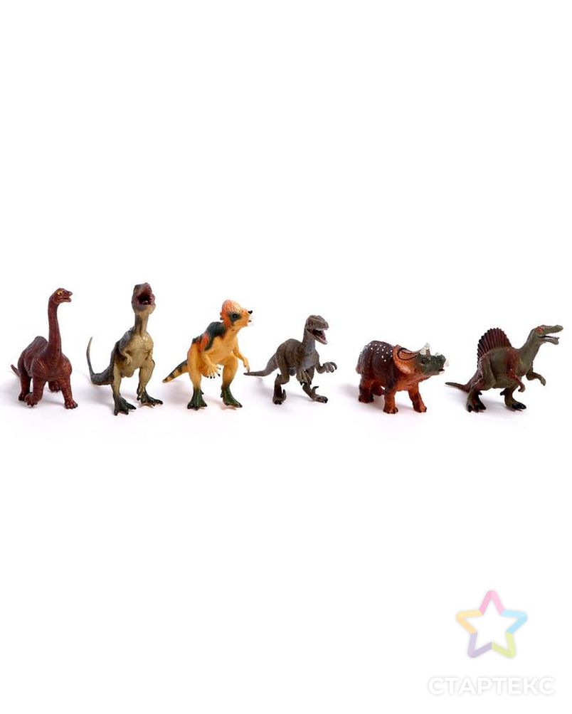 Набор динозавров "Юрский период", 6 фигурок арт. СМЛ-125330-1-СМЛ0005155889 1