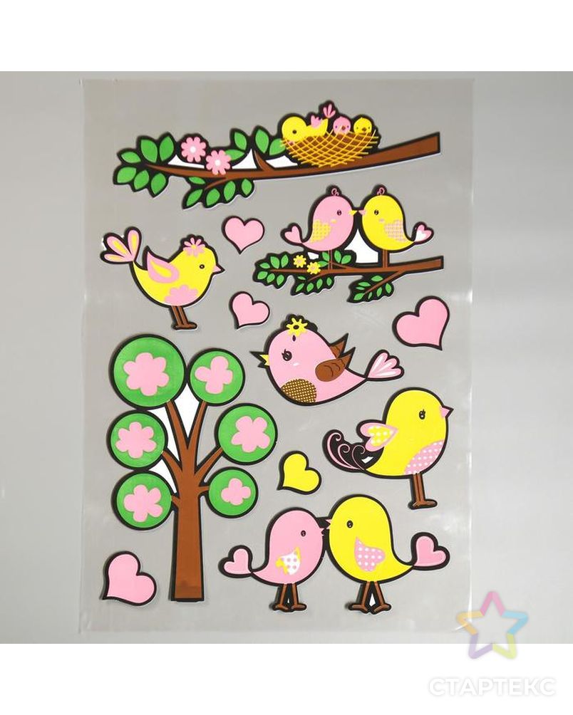 Наклейка EVA "Деревья и птички" 79х49 см арт. СМЛ-207661-1-СМЛ0005169148 1
