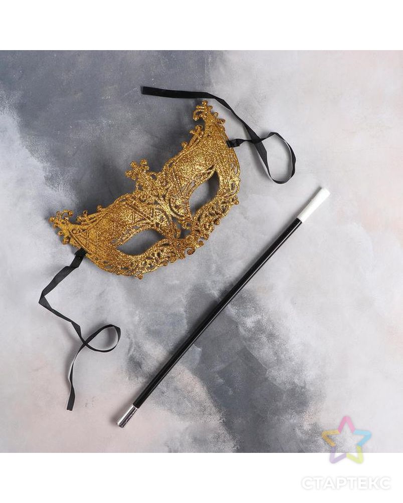Карнавальный набор Criminal girl маска, мундштук арт. СМЛ-123601-1-СМЛ0005169395 1