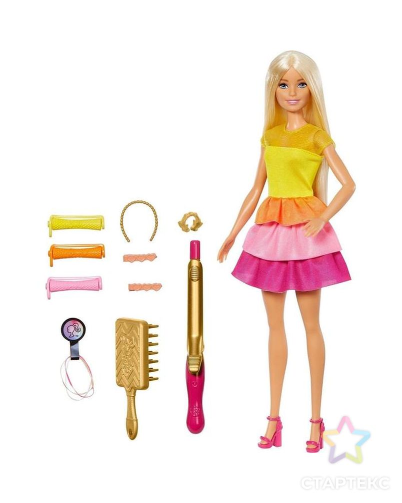 Кукла Барби в модном наряде, с аксессуарами для волос арт. СМЛ-111633-1-СМЛ0005178754 1