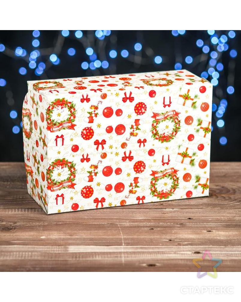 Коробка на 6 капкейков "Рождество", 25 х 17 х 10 см арт. СМЛ-90418-1-СМЛ0005180876 2